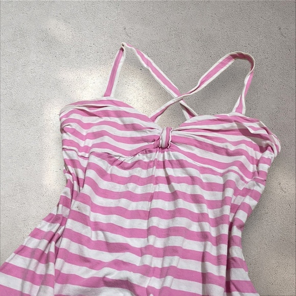 Early 2000s VS PINK Pink & White Striped "Love Pink" Babydoll Dress - Picture 4 of 10